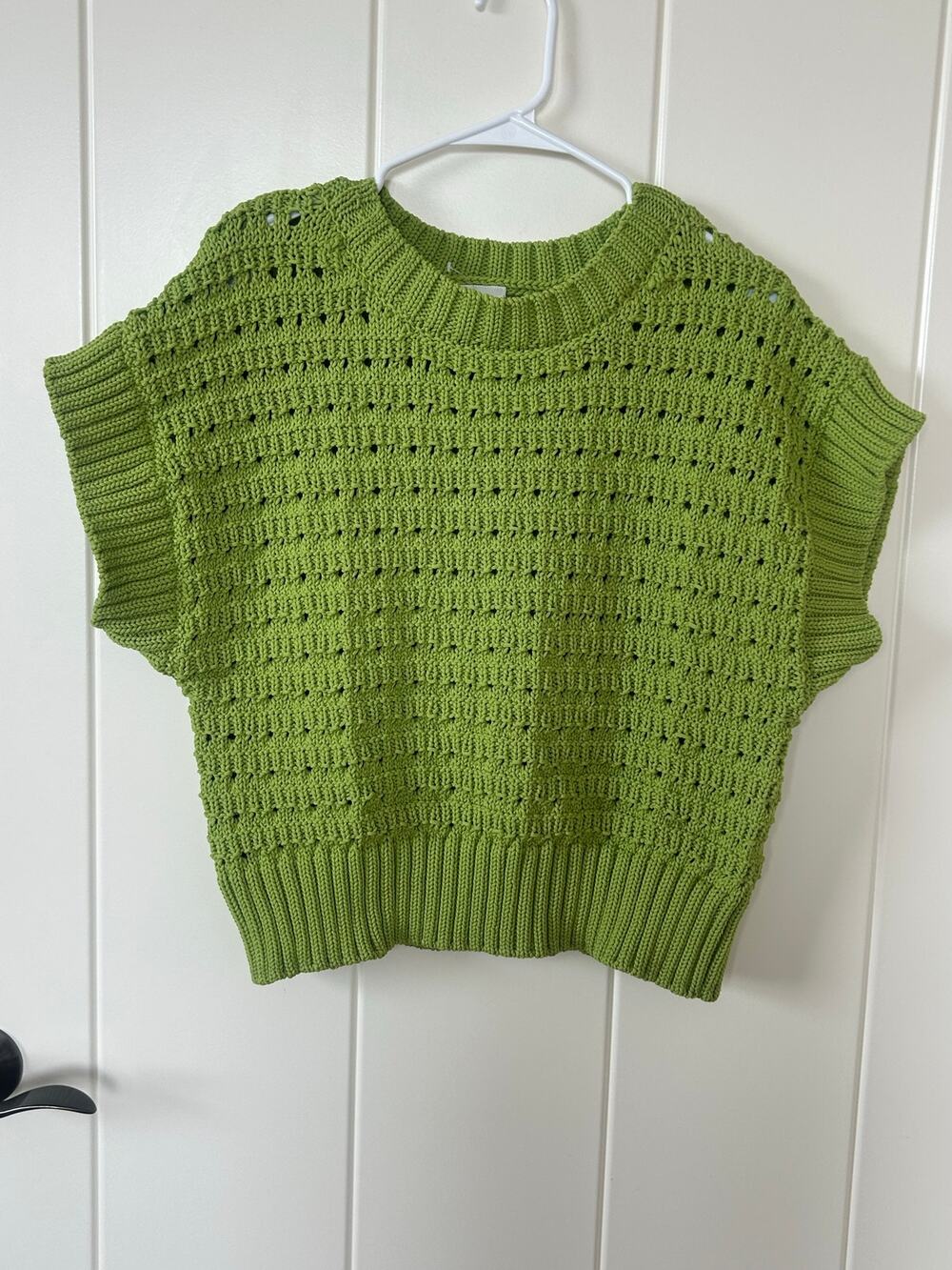 Varley Limeade/Chartreuse Fillmore Chunky Knit Cap Sleeve Sweater Size S